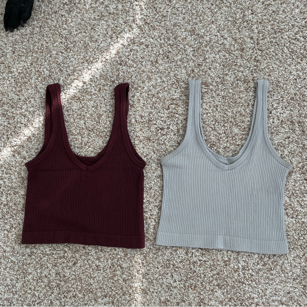 URBAN OUTFITTERS | rib crop tanks (2)